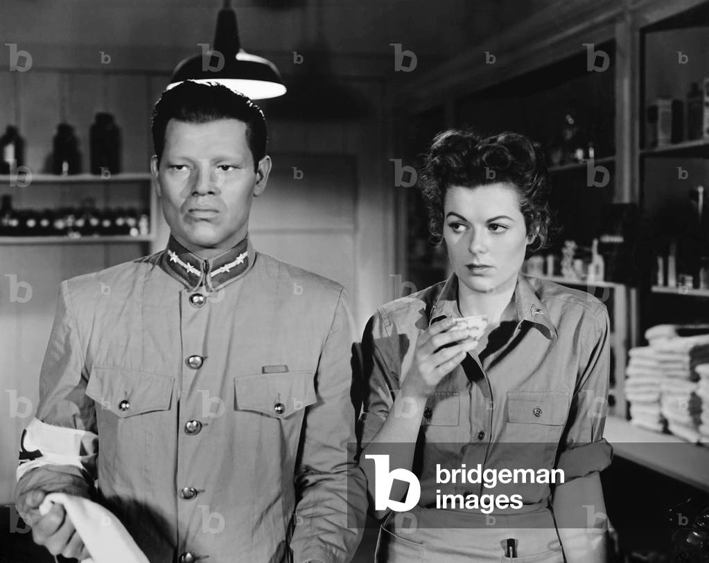 FIRST YANK IN TOKYO, from left: Tom Neal, Barbara Hale, 1945