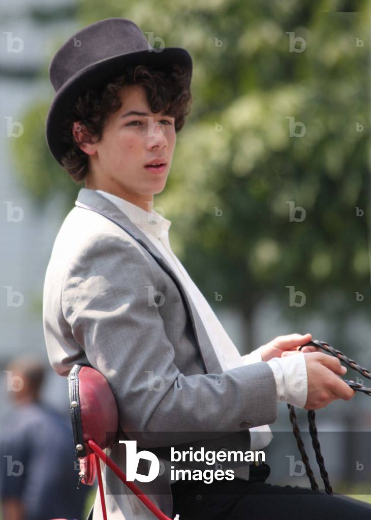 The Jonas Brothers & Taylor Swift shooting their new video, 2008 (photo)