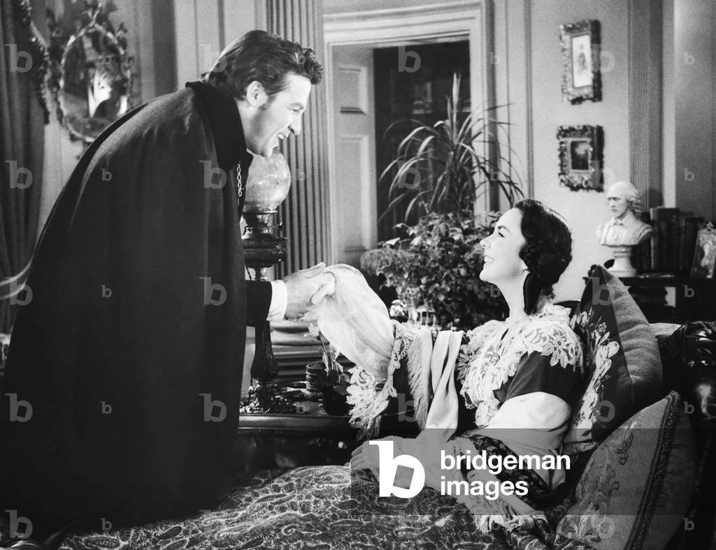 THE BARRETTS OF WIMPOLE STREET, from left: Bill Travers, Jennifer Jones, 1957