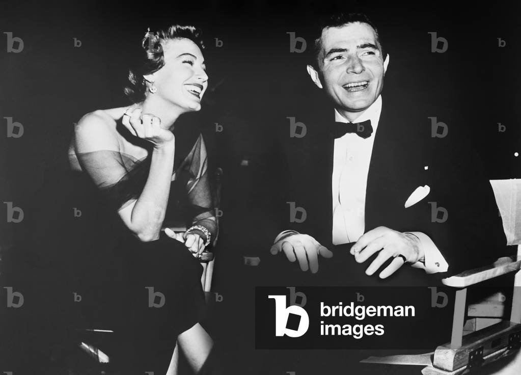 EAST SIDE, WEST SIDE, from left: Ava Gardner, James Mason on set, 1949