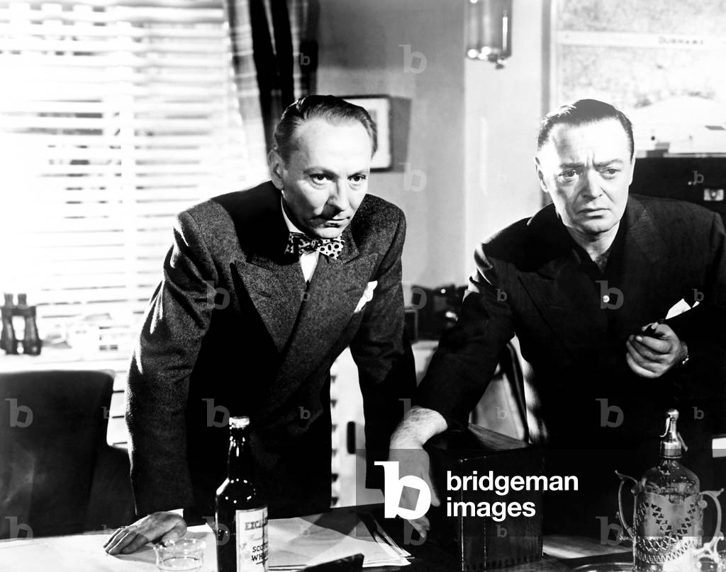 DOUBLE CONFESSION, from left, William Hartnell, Peter Lorre, 1950