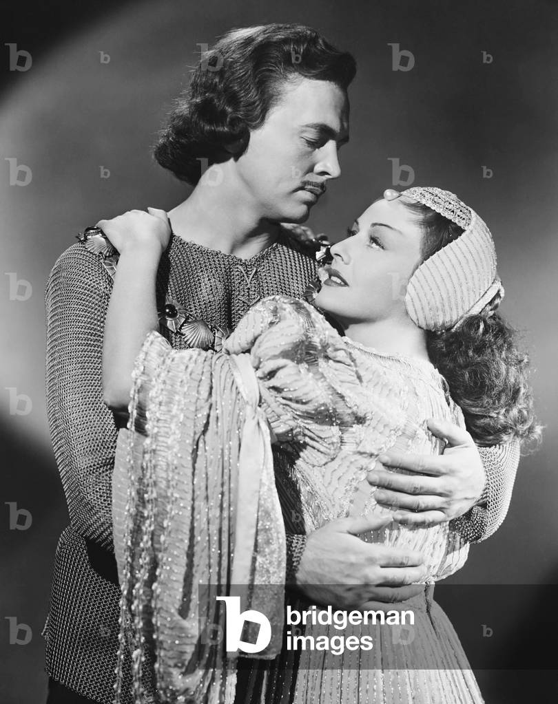 BRIDE OF VENGEANCE, from left: John Lund, Paulette Goddard, 1949