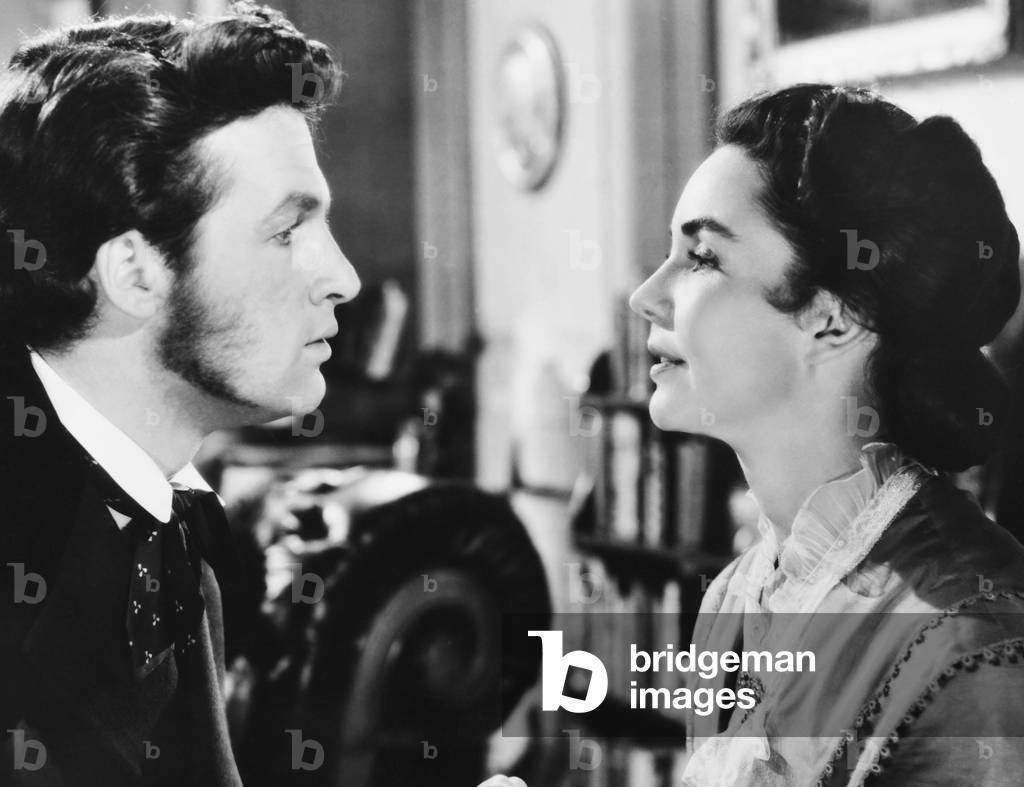 THE BARRETTS OF WIMPOLE STREET, from left: Bill Travers, Jennifer Jones, 1957