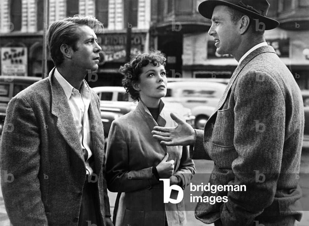CRIME WAVE, from left: Gene Nelson, Phyllis Kirk, Sterling Hayden, 1953
