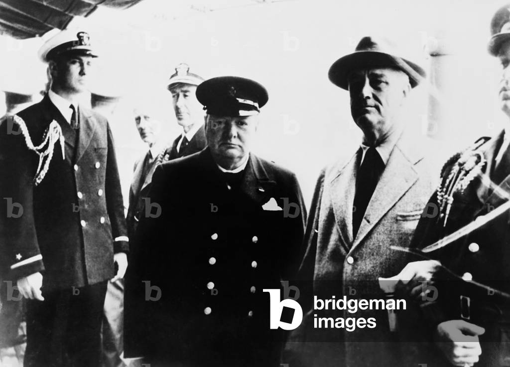 THE FINEST HOURS, front from left: Prime Minister Winston Churchill, President Franklin Roosevelt aboard the HMS Prince of Wales, 1941, 1964