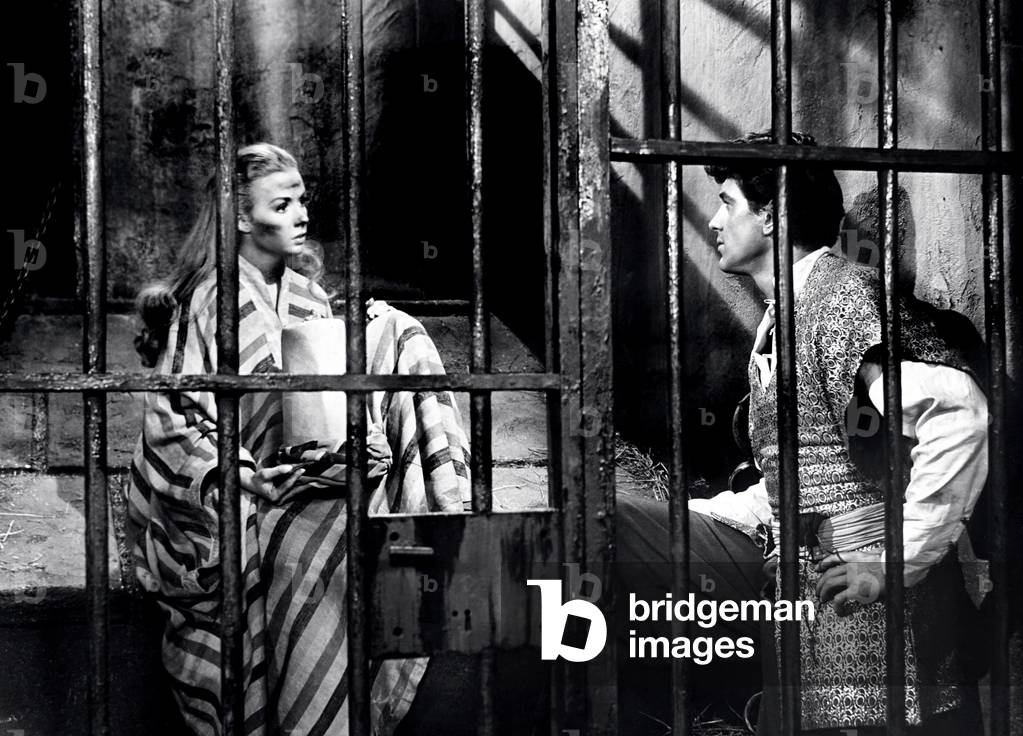 THE GOLDEN BLADE, from left, Piper Laurie, Rock Hudson, 1953