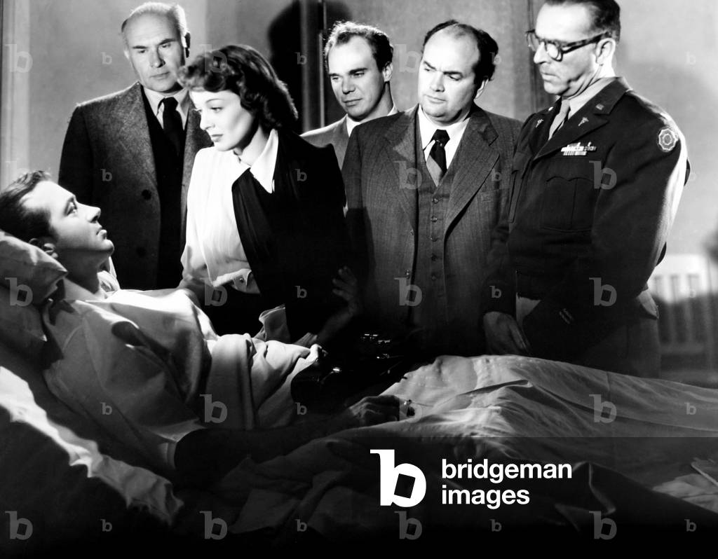 THE CROOKED WAY, from left, John Payne, Ellen Drew,  John Doucette, Rhys Williams, 1949
