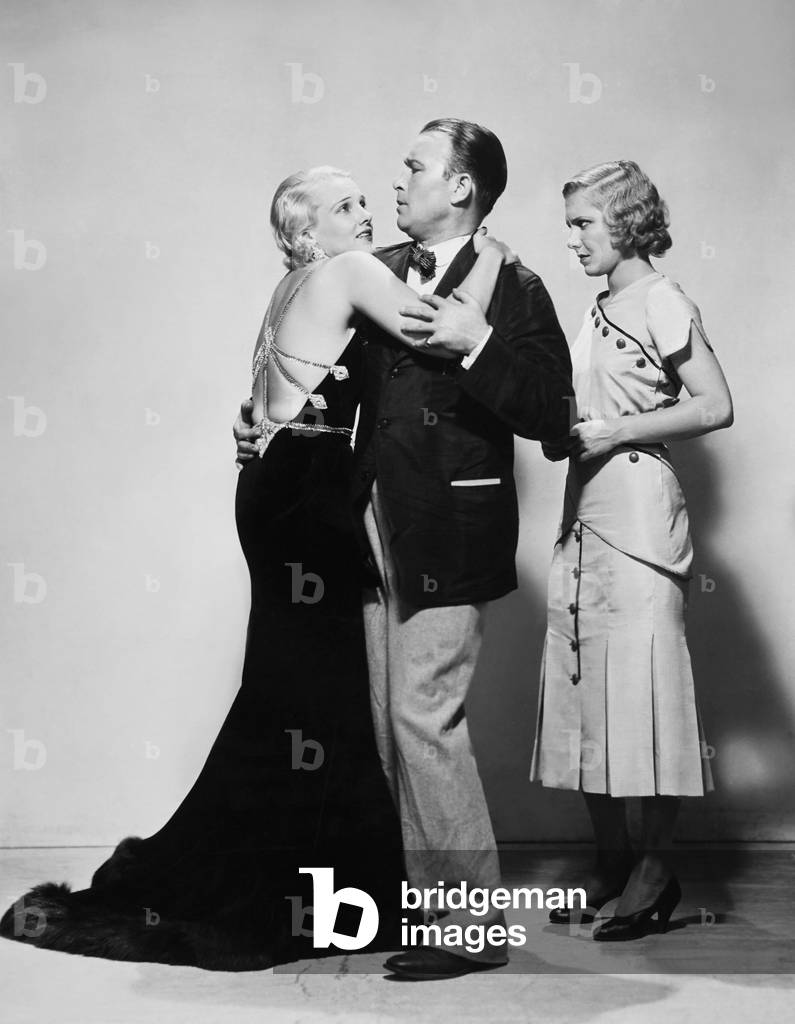 EX-BAD BOY, from left: Lola Lane, Robert Armstrong, Jean Arthur, 1931