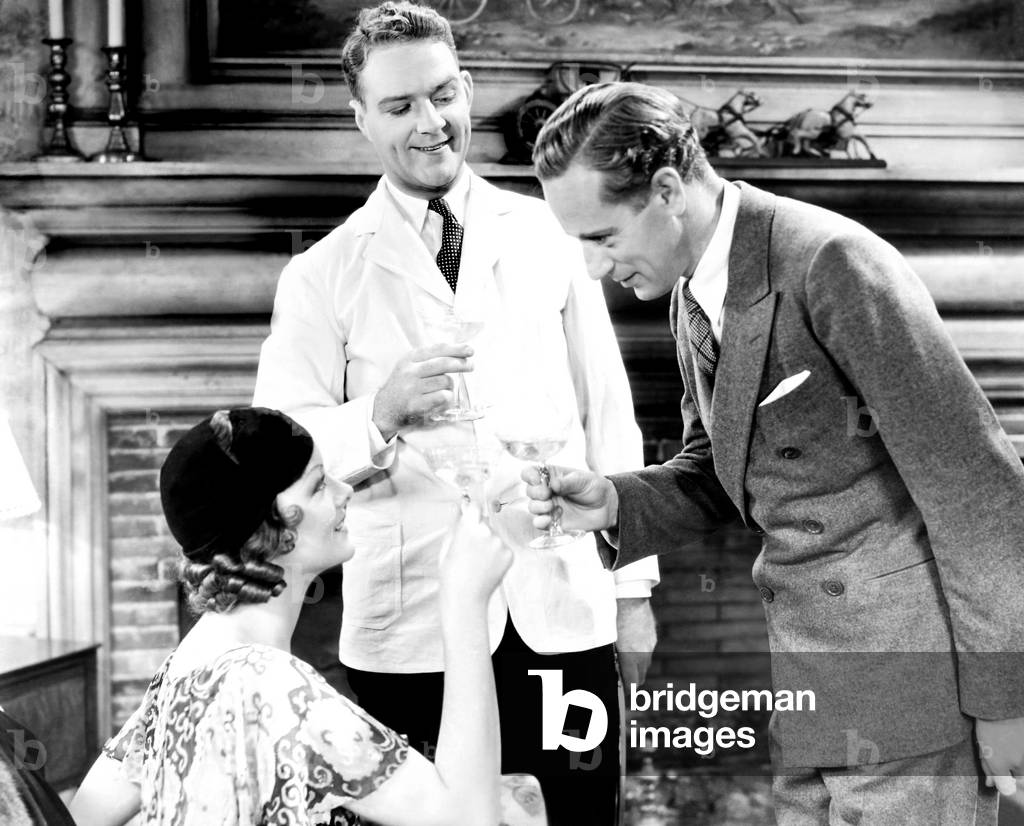 THE ANIMAL KINGDOM, from left, Myrna Loy, William Gargan, Leslie Howard, 1932