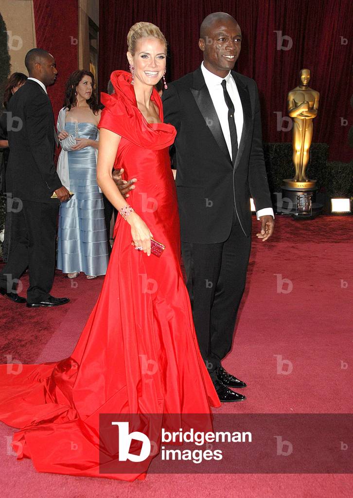 strapless open back dress Heidi Klum Black Mermaid 2024 Grammys Red Carpet Dress