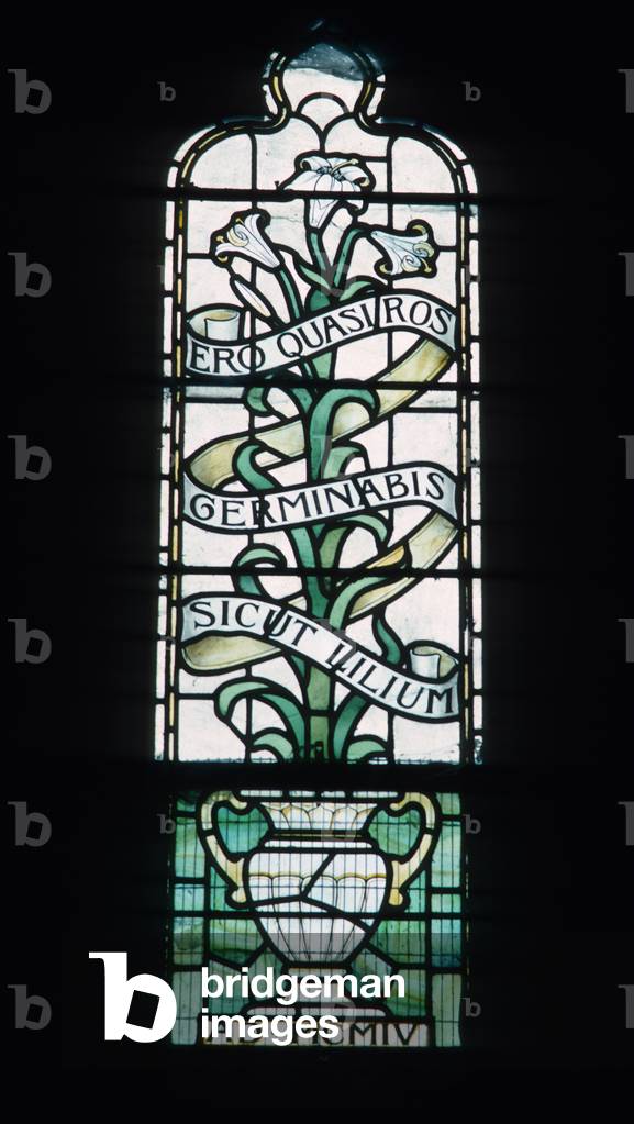 Window depicting lilies, 1904 (stained glass)