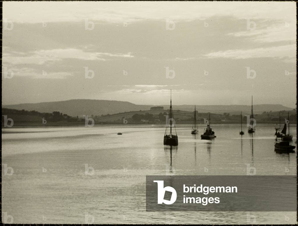 Sunset, Exeter, 1911 (b/w photo)