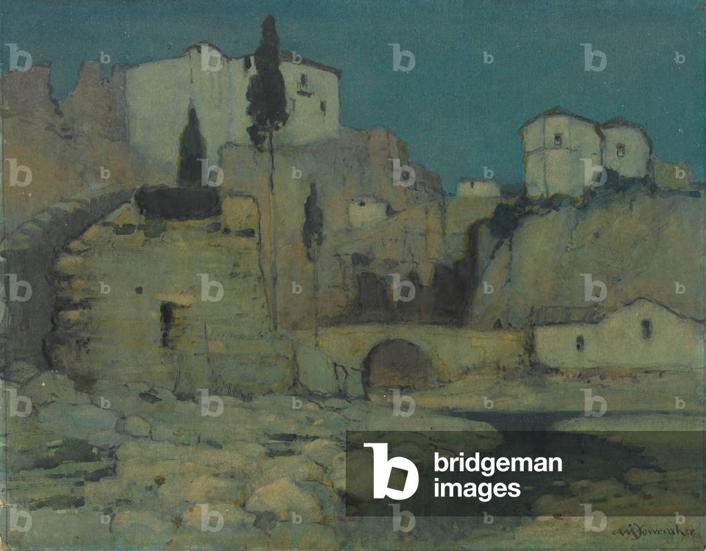 Chiaro di luna, Ronda, Spagna (c/c su carta)