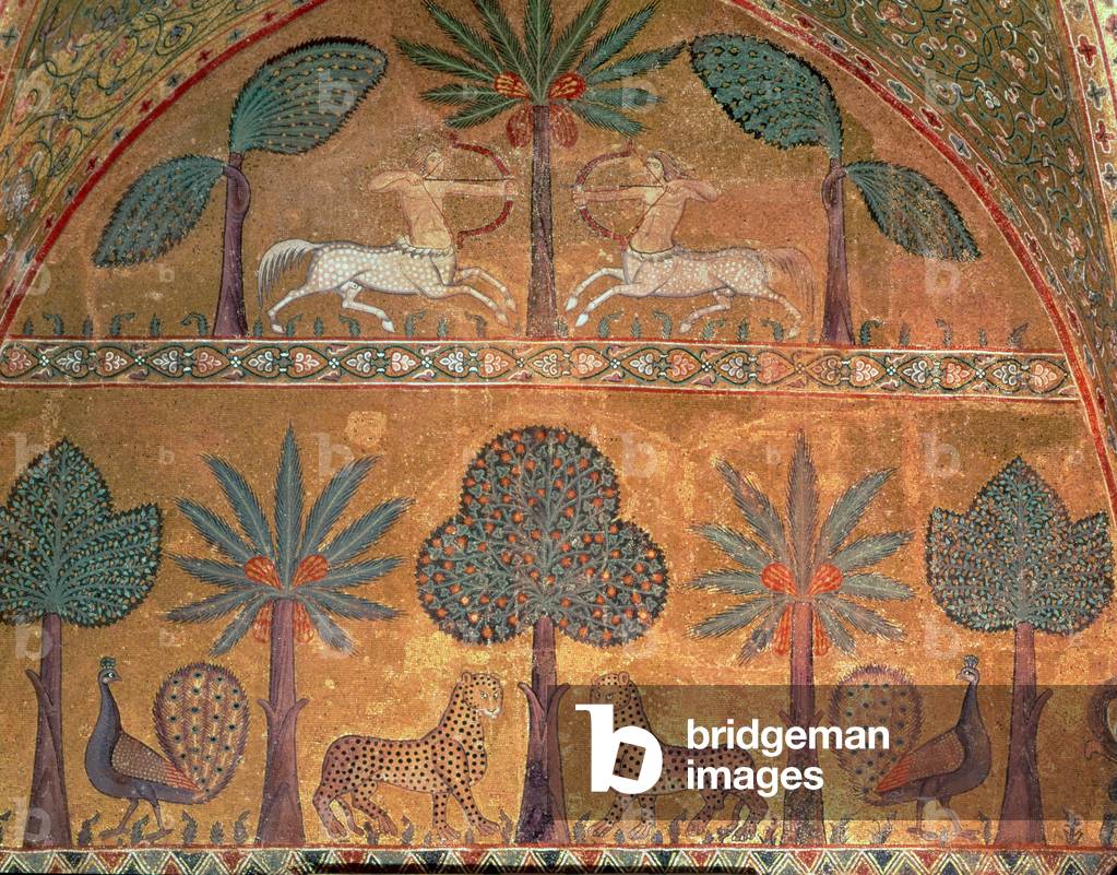 Immagine di Mosaico "scena con centauri", 12th Secolo di Italian School