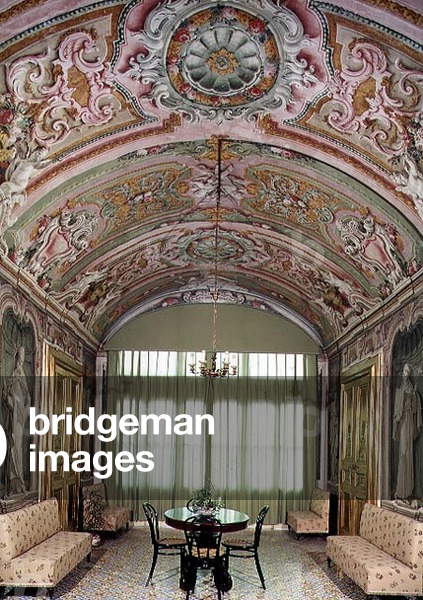 Ante room from Regina Coeli, Naples, with Baroque frescoes, c.1760