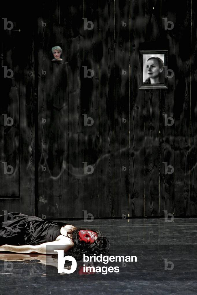 Toby Spence as the 'Madwoman' during dress rehearsal of 'Curlew River' by Benjamin Britten, 2005