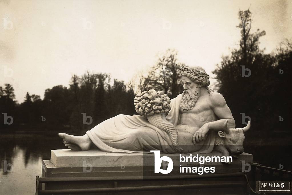 River allegory in the Lazienki Gardens, Warsaw. The statue is by the Italian artist, Tommaso Righi