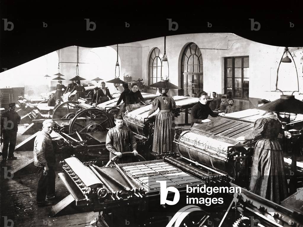 Barbera Print Shop: workers working on the machines