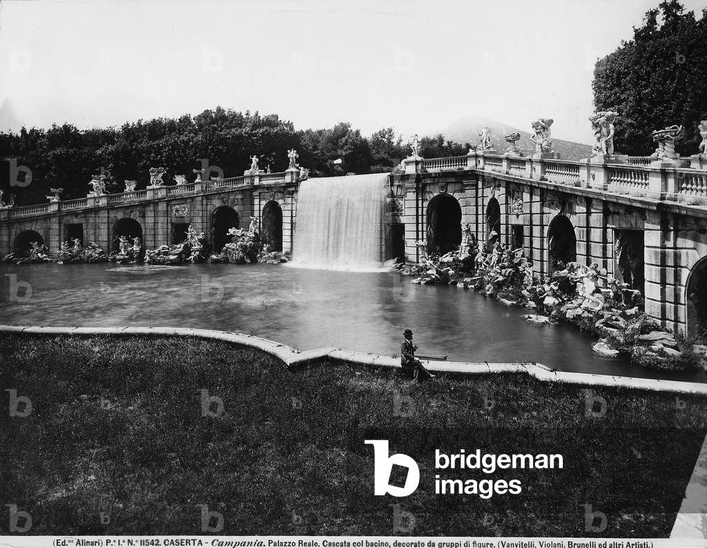 The fountain of Eolo in the park of the Royal Palace of Caserta