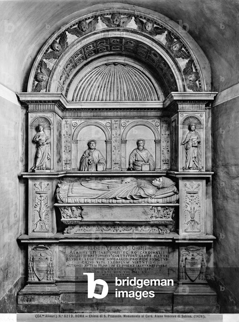 Funeral monument of Cardinal Alano Bishop of Sabina, 1474 (marble)