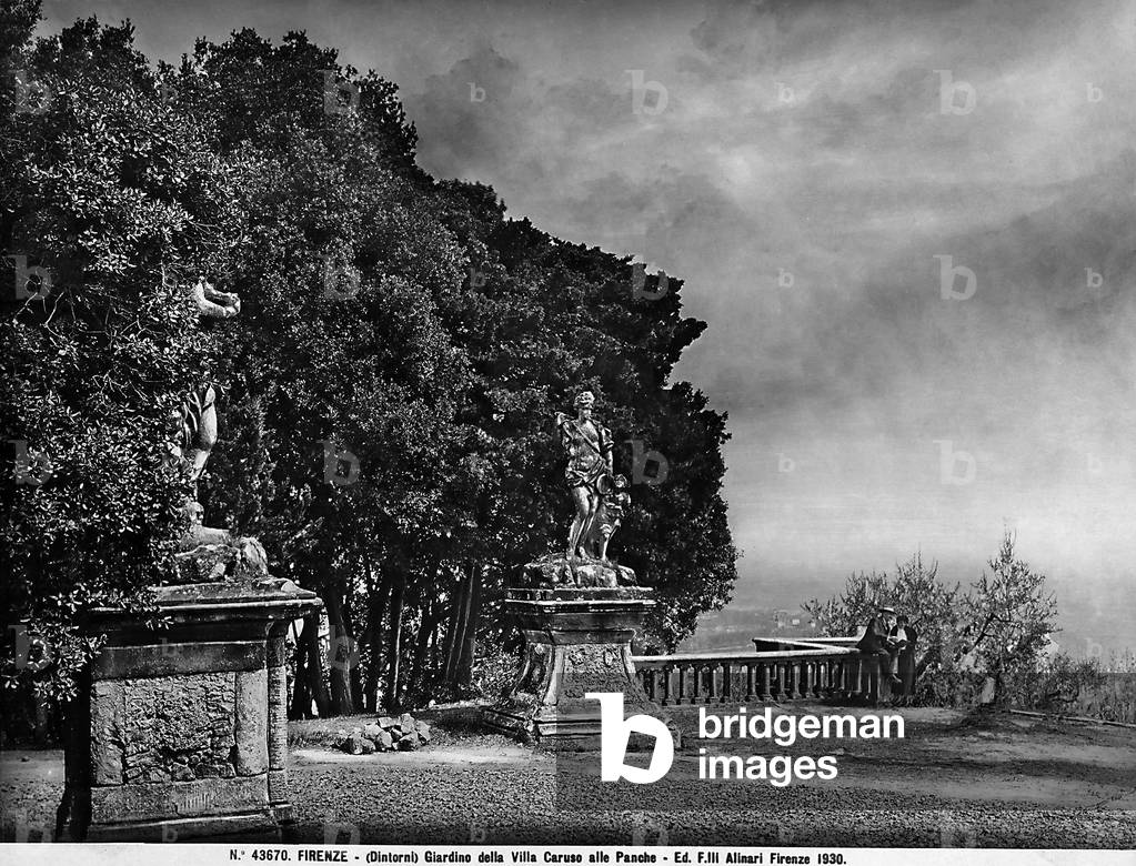 Partial view of the park of villa Caruso at Lastra a Signa, environs of Florence
