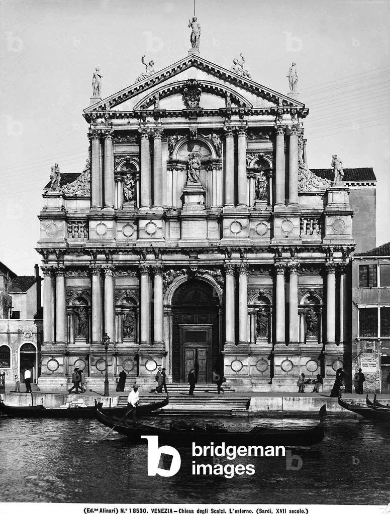 Façade of the Church of the Scalzi in Venice