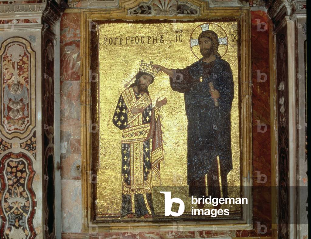 Christ Crowning King Roger II of Sicily (1093-1154) (mosaic)