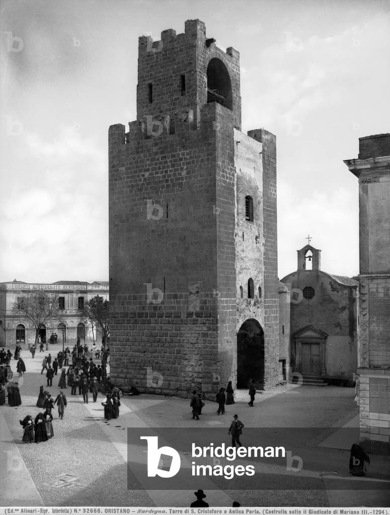 The tower of Mariano II, also known as the tower of San Cristoforo or Porta Manna, in Oristano
