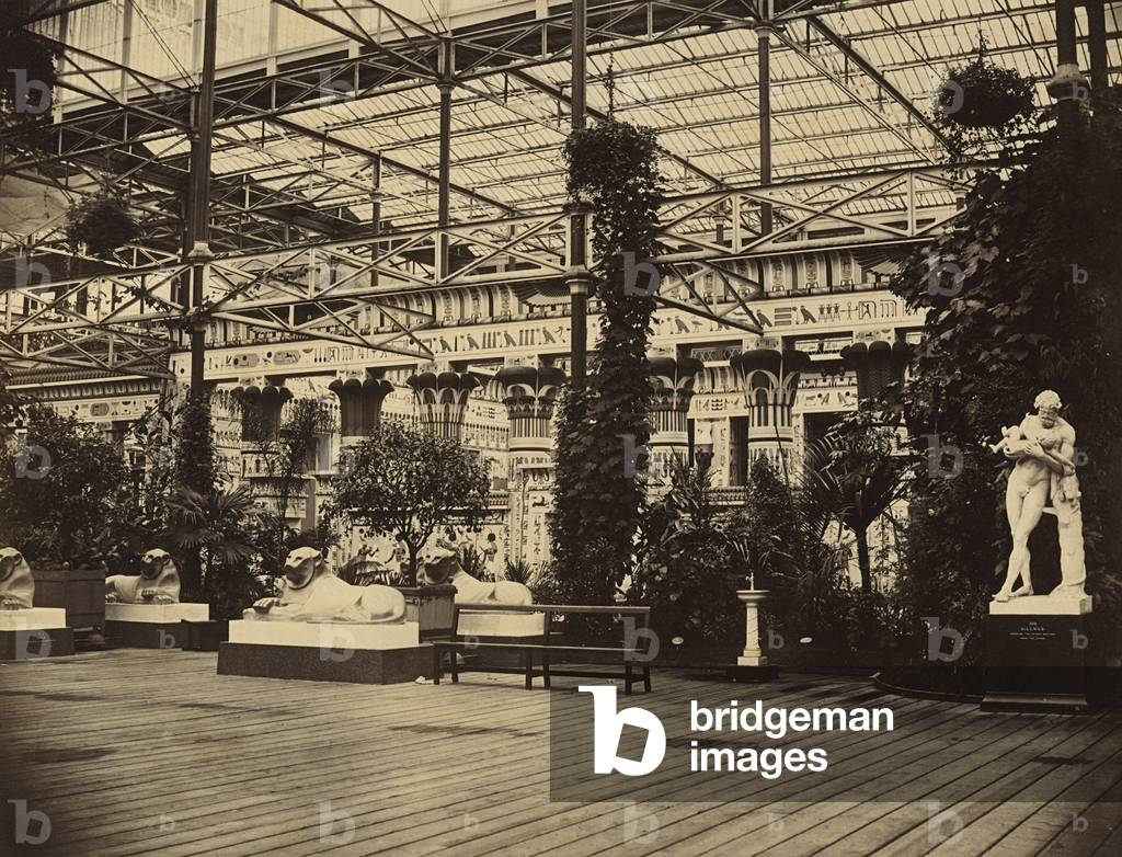 A courtyard inside the Crystal Palace in London