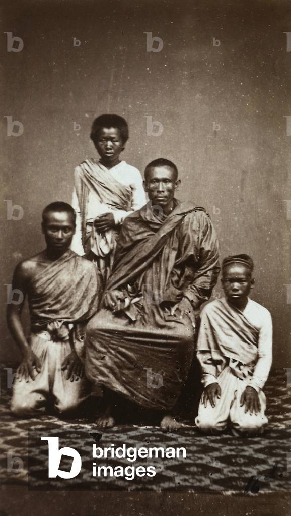 A souvenir of Odoardo Beccari's journeys: Buddhist monks in Sri Lanka, 1875 (print on double-weight paper)