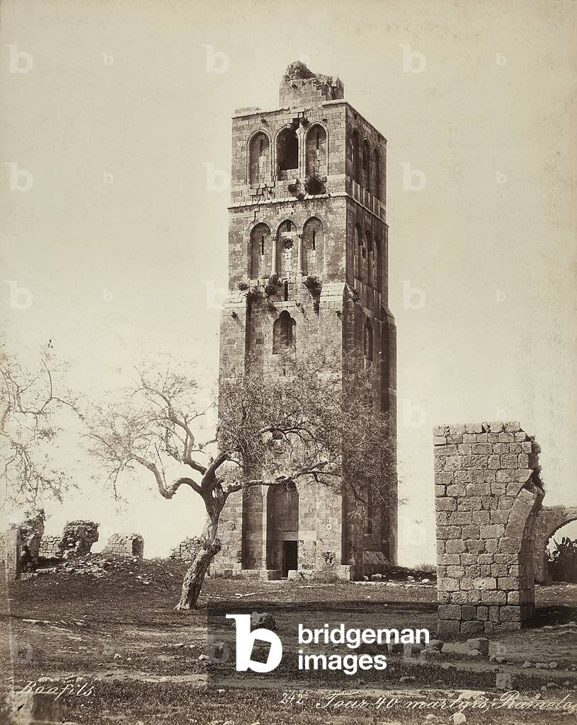 View of the Tower of the Forty Martyrs, in Isreal