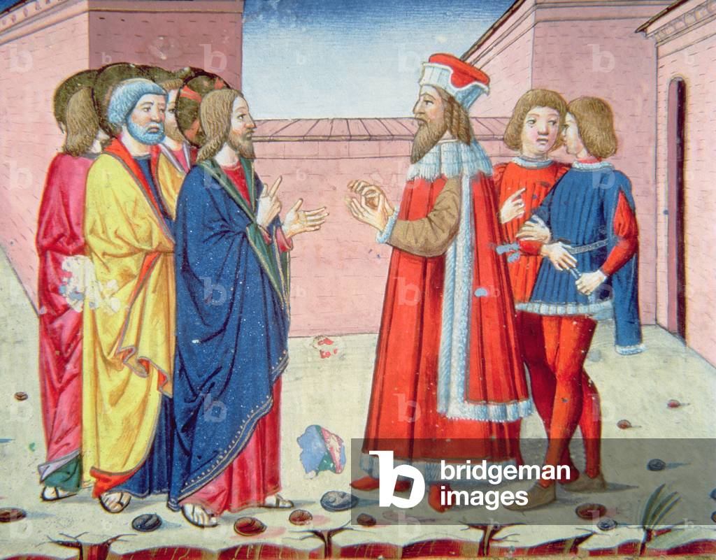 Fol.58v Nicodemus Visits Christ (vellum)