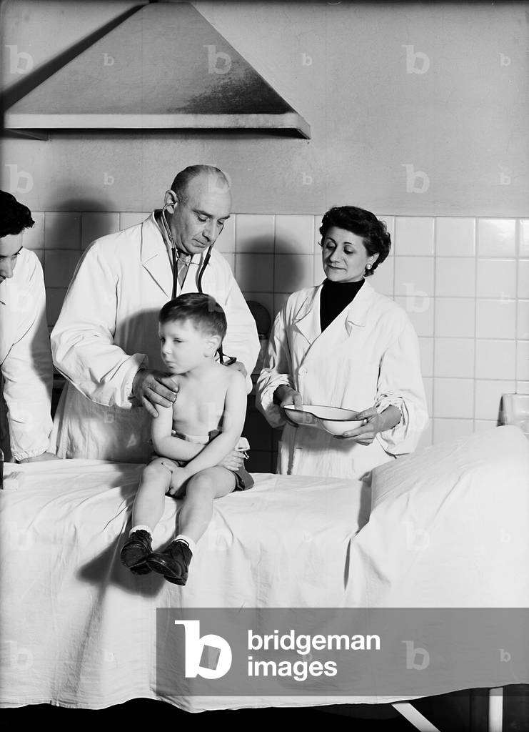 A little boy undergoing a medical visit