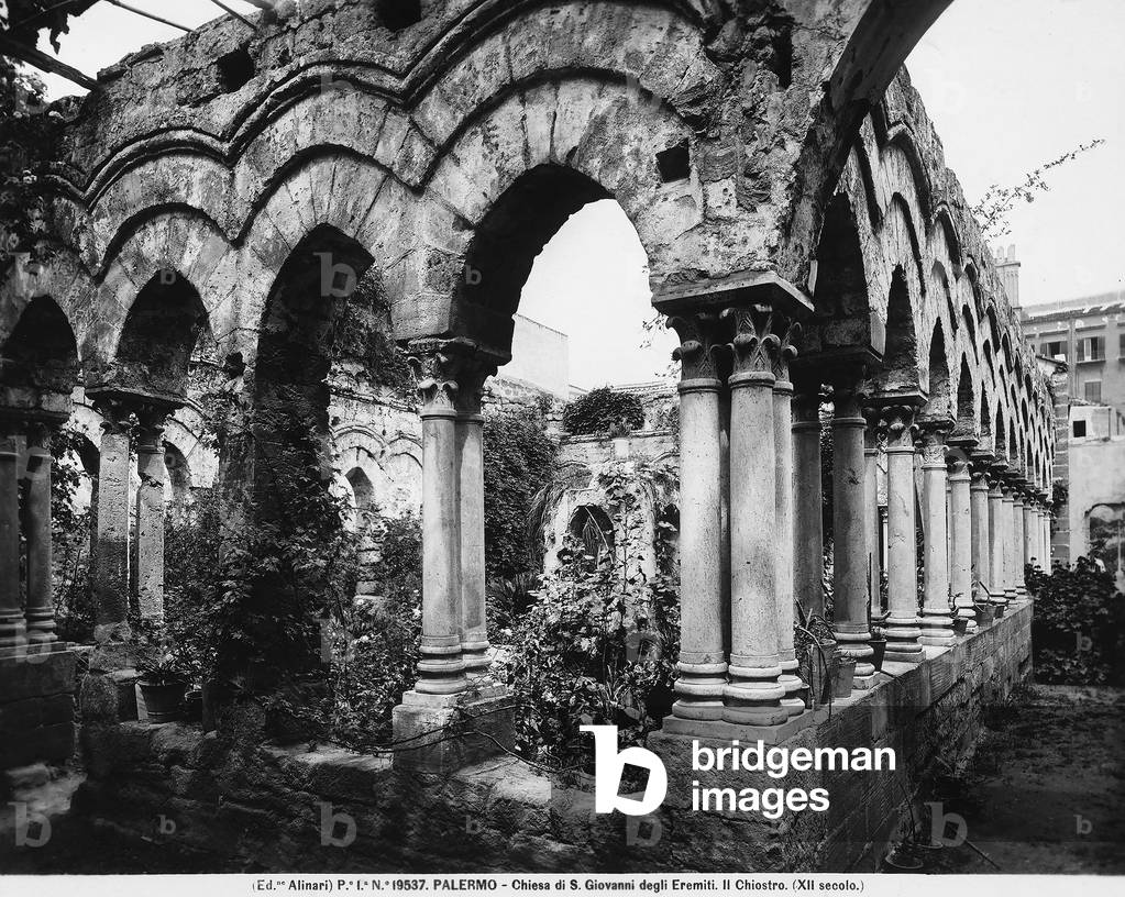 The cloister in the church of San Giovanni degli Eremiti, in Palermo