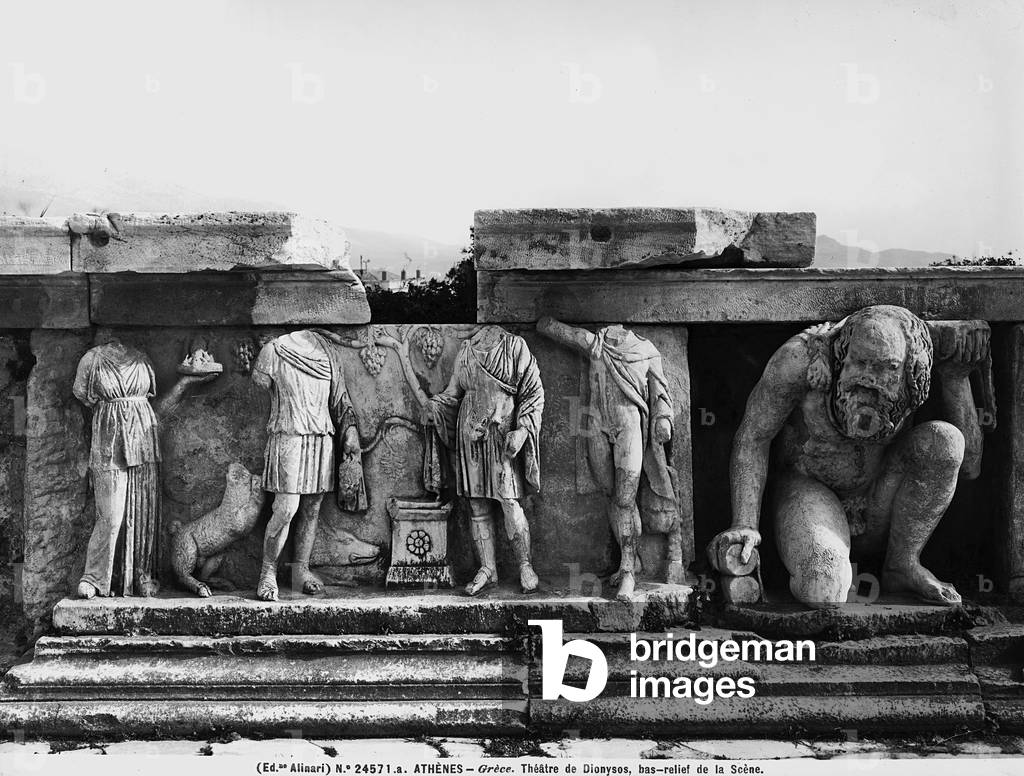 Divinity, relief on the stage of Dionysus' Theatre, Athens