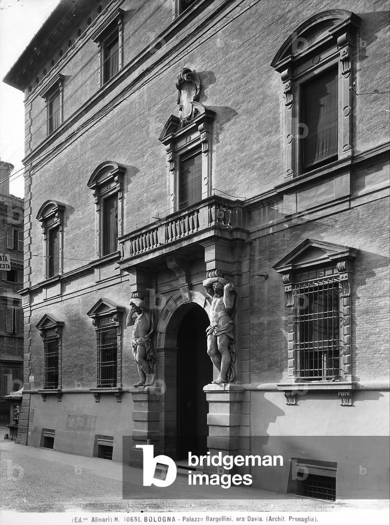 View of the senate palace of Bargellini in Bolonga, built on a design by Bartolomeo Provaglia.
