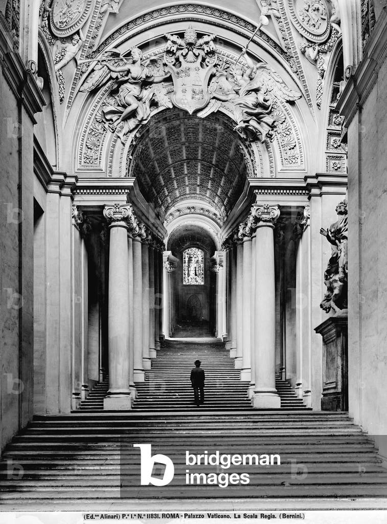 The Royal Staircase created by Bernini in the Palazzo Vaticano, Vatican City