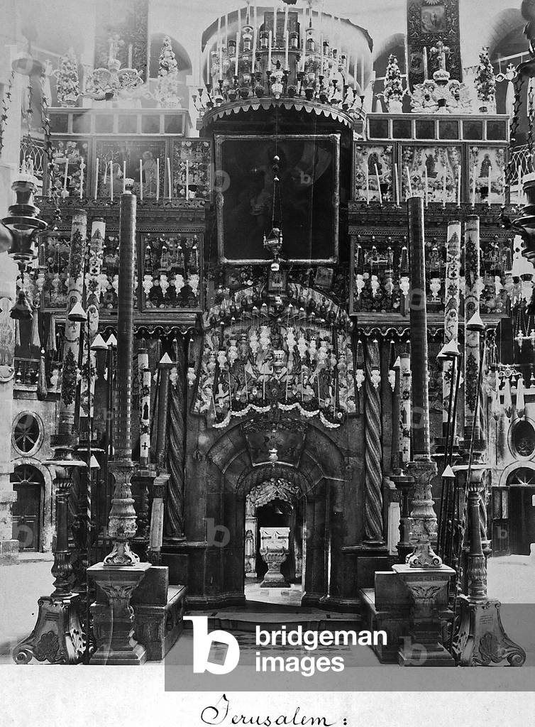 The aedicula of the Holy Sepulchre, in Jerusalm, Israel