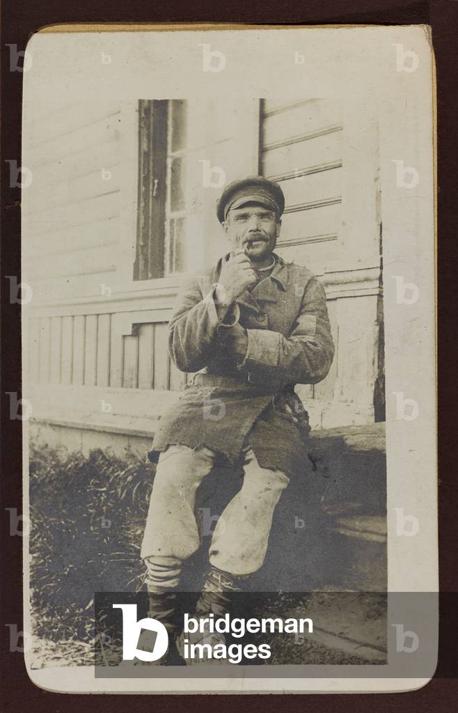 First World War: the 'Ukraine in the years 1914-1916 during the invasion of the German army. Portrait of a man (b/w photo)