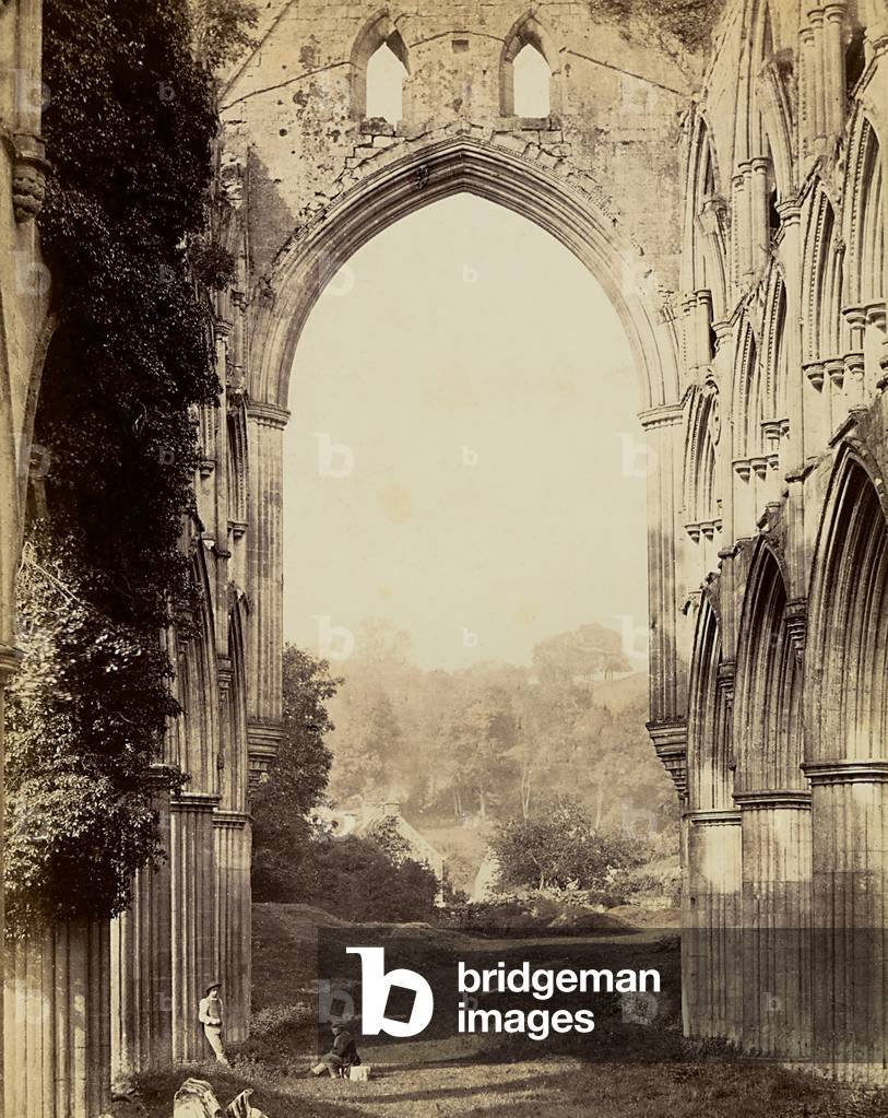 Ruins of Rievaulx Abbey in Helmsley, environs of Scarborough, England