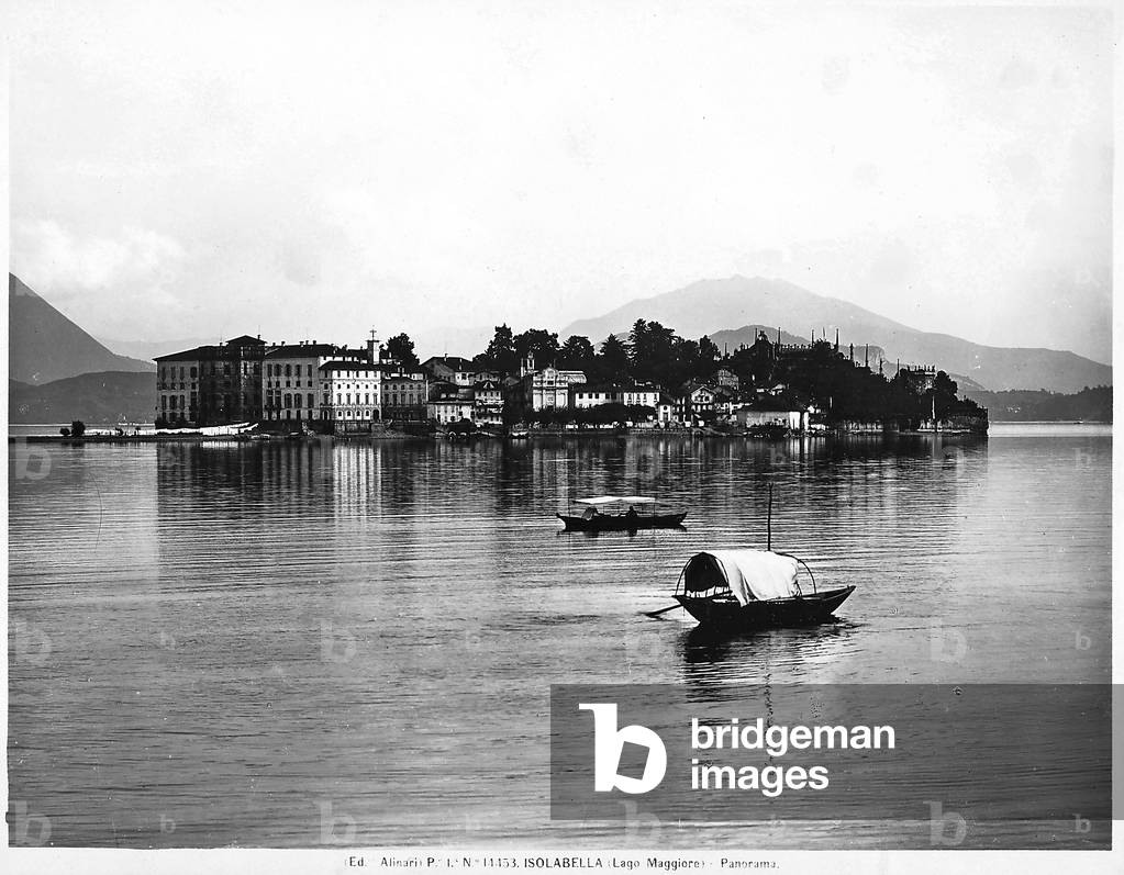 Panoramic view of Bella Island on Lake Maggiore