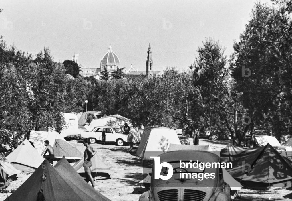 Campers in the Camping Michelangelo, Viale Michelangelo, Florence