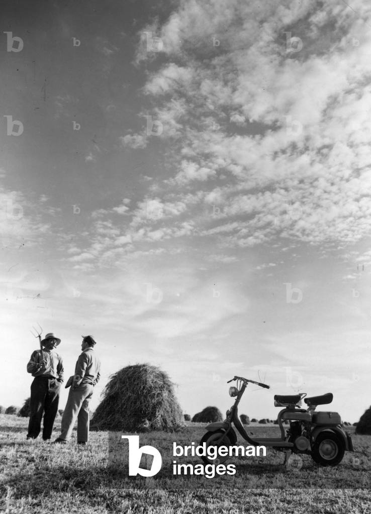 Italy, farmers, motorcycle, 1960 1970