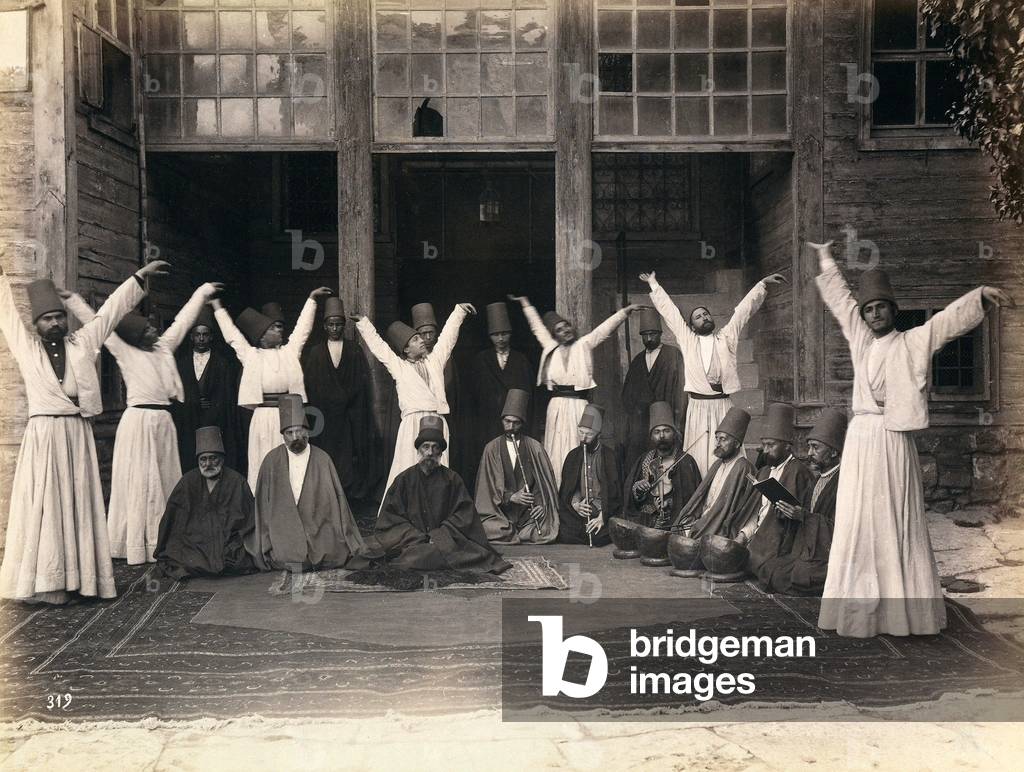 Group portrait in Turkish traditional dress, 1870 (print on double-weight paper)