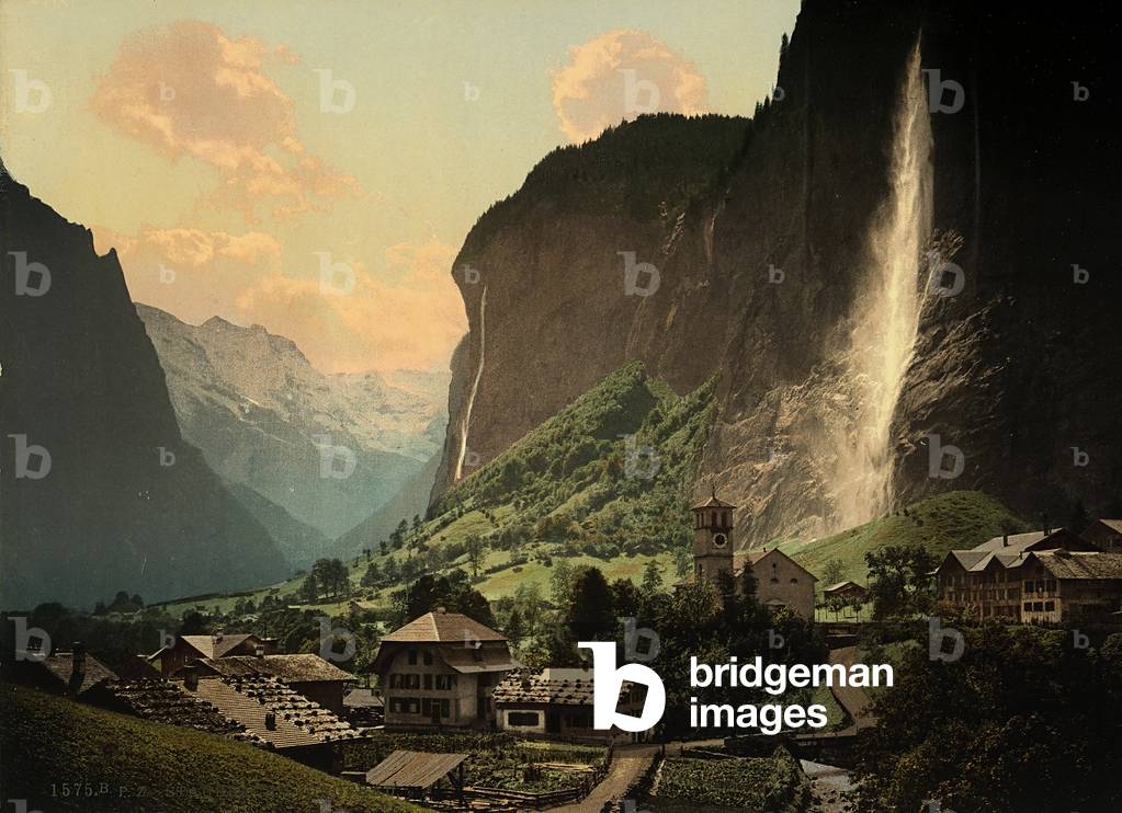 A view of Staubbach on the Jungfrau road, in Switzerland