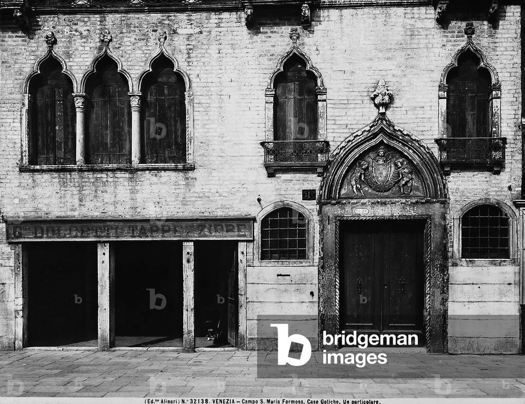 Detail of a Gothic house in Campo Santa Maria Formosa in Venice