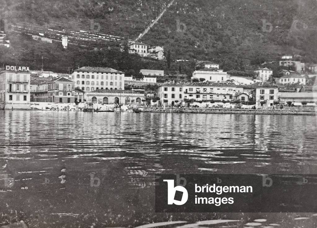View of the pier of St. Augustine in Como with wood and coal warehouse 