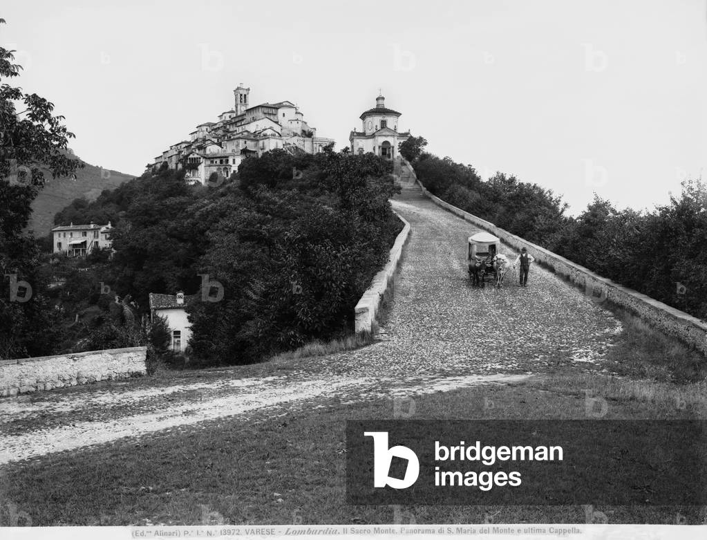 View of Santa Maria del Monte and the last chapel, Sacro Monte, Varese