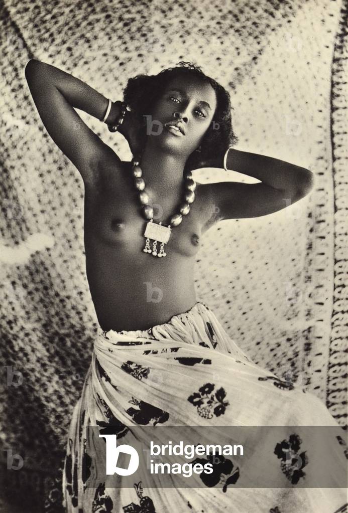 Ethiopian woman posing for a photograph, 1935 (print on double-weight paper)