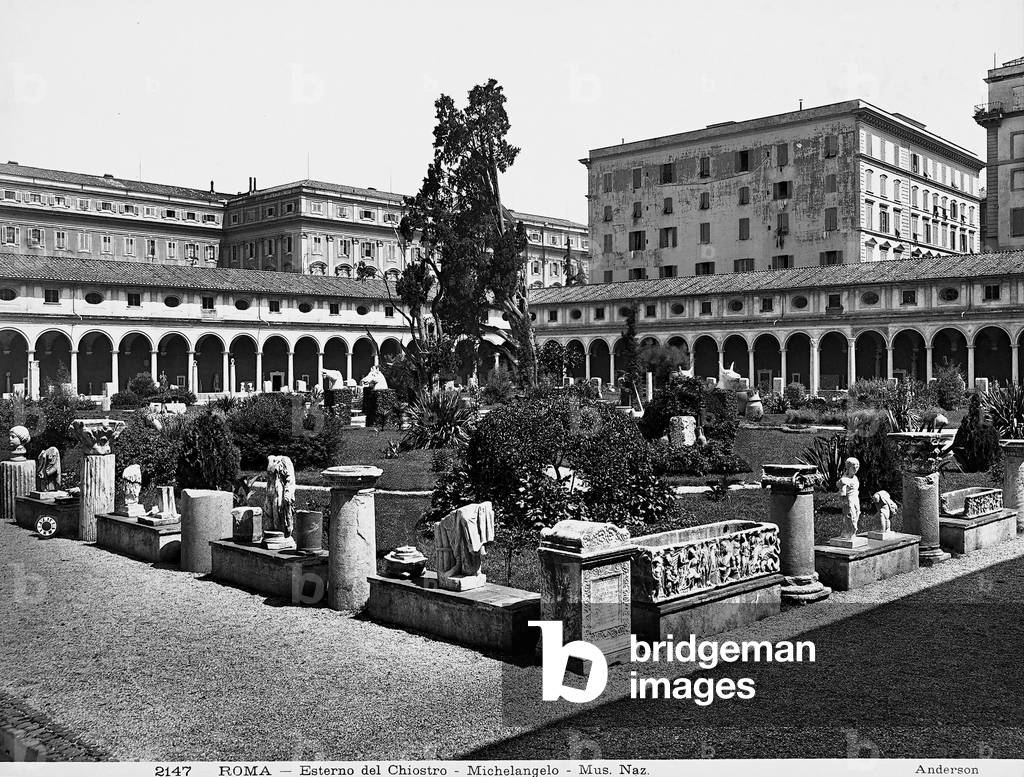 Cloister of the National Museum of Rome, at the Baths of Diocletian, Rome